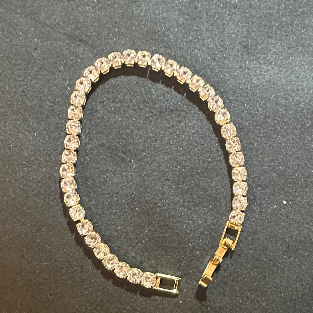 Elegant 18k PVD Tennis Bracelet CZ stones